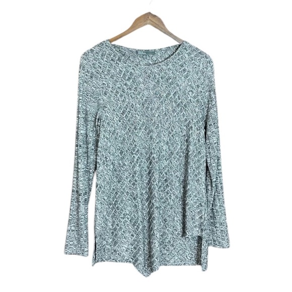 89th & Madison Sweaters - 89th & Madison | Ribbed Knit Asymmetrical Long‎ Sleeve Tee Sweater Marl Heather